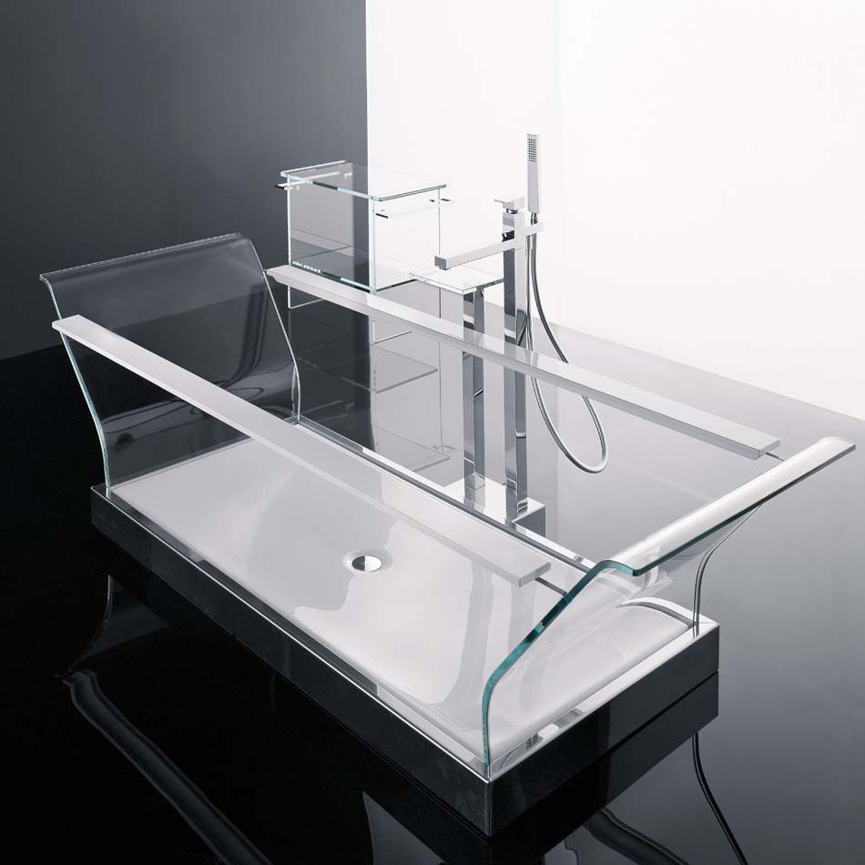 Стеклянные ванны отзывы. Ванна Novellini Cristal 1 стекло. Ванна Reflex Antonio Lupi прозрачная. Стеклянная ванна прозрачная. Прозрачная акриловая ванна.